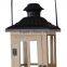 home decor wood lantern with metal top