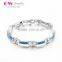 925 Sterling Silver Occasional Bead Bracelet With Blue Opal