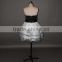 Sweetheart Necklline Custom Made Short Mini Designs Evening Party Wear ED083 black and white cocktail dress