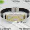 Wholesale new gold black leather mens bracelet models