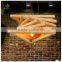 Home indoor lighting wooden shade hanging chandelier pendant light