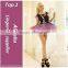 2015 bestselling Black tops purple puffy fancy dress Polyester/ spandex halloween costume