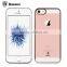 Original Baseus Glitter Series electro-plated case ultra thin transparent and Clear Plating PC Back Cover Case For iPhone 5S SE