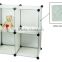 Store More Stackable White Home Decor PP Storage Organizer with Four Cubes