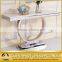 Hotel Furniture Fancy Marble Top Silver Console Table