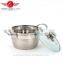 5pcs high quality stainless steel big soup pot set/camping cookware