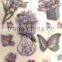 Purple Colorway Tulip & Butterfly Design Sticker, Classic Decorative Shinny Glitter Sticker