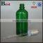 100 ml white blue green empty cosmetic perfume essential oil glass bottle press pump wholesale