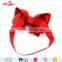 Wholesale hair accessory girls hairbands ribbon cheer bows headbands for baby girls