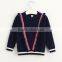 Fashion kids girls sweater with big ruffle v neck sweaters chirstmas