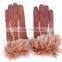 CX-A-59D Fashion Winter Warm Genuine Double Face Sheep Ladies Leather Gloves