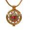 Artificial Jewellery Round Hollow Alloy Rainbow Coin Necklace