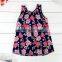 MGOO New Arrival Little Dress For Children Floral Print Cotton Sleeveless Straight Girl Dress 9085
