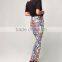 Flower Print Sublimation print Fashion Leggings Polyester Spandex Strech Legging High Waist Foot Pants