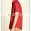 Classic cotton blend man shirts two pockets short sleeve red shirts
