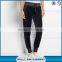 Custom black fleece slim pants women with pocket