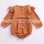 S33586W 2017 Autumn bay clothes romper pure color flying sleeve romper