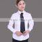 Juqian custom Top quality airline uniform long sleeve women white cotton Commander women pilot uniform shirt in China