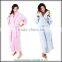 Bright color Women Microfiber Bathrobe turn-down collar robes hooded bath robes