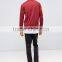 Red tracksuit sets for mens 100% polyester high collar sport tracksuit