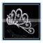 Factory wholesale price low MOQ crystal rhinestone claw clip comb, wedding bridal hair accessory