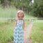 Wholesale China Factory Grey and Blue Print Mommy and Me Dress