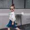 Wholesale icing ruffle shirt latest design girls boutique ruffles raglan top