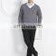 knitted v neck cashmere sweater for men