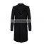 Fashion Gray Design long cashmere jacket Men's Wool Blend Double Breasted Coat