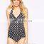 2015 Maternity Halter Tankini In Spot Print Sexy One Piece Swimwear