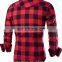 New Designer Cotton Long Sleeve Check Pattern Dress Shirts For Men