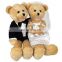 Pretty Bride And Groom Teddy Bear Plush Toy 2018 New Wedding Valentine Gift Custom Stuffed Soft Toy Plush Couple Teddy Bear