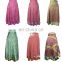 indian silk sari reversible two layer long wrap skirt