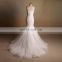 Classical Mermaid Sweet Heart Applique Lace Bottom Tulle Wedding Dress With Beautiful Fishtail Fitting Slim