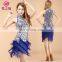 New arrival embroidery sequins tassel latin dance dress L-7076#