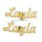 Fashion Name Stud Earring Popular Design Personalized Initial Earring Custom Name Earring new 2016 latest gold earring designs