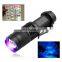 395NM Black Light LED UV Flashlight Ultra Violet Light UV Torch