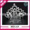 Top quality wedding hair comb with crown rhinestone bridal hair comb