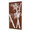 Pattern Bamboo Corten Steel Garden Screen