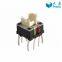 Tactile Button switch intergrated RGB Full color led smd,or TH,muti-cap