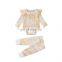 Flutter Sleeve Girls Romper And Pant Little Girl Outfit Sets Tie Dye Outfits