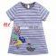 2019 New summer children girls dresses kids cotton rainbow stripe dress