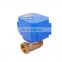 BSP dn15 dn20 brass standard port mini motor nc electric automatic ball valve  for washing machine drain pump