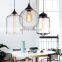 E27 Hanging Lamp Clear Decor Lights Kitchen Restaurant Light Pendant Light with Glass Shade