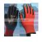 100% Waterproof Black Nitrile Gloves Work Safety Double rubber coated Fully latex dip Winter Fleece lined Outdoor Custom logo