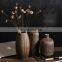 Wholesale brown retro ceramic vase home decoration