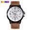 Top brand luxury mens watches Skmei 9115 leather quartz watch for men genuine leather watch strap classic wristwatches