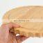 New Decoration Small Wooden Packaging Bamboo Round Cutting Thin Cheese Board Charcuterie