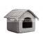 wholesale high quality portable small cheap cute soft felt comfortable pet cat house for indoor outdoor