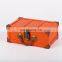 Vintage MDF wooden keychain perfume suitcase gift box PU leather with lock